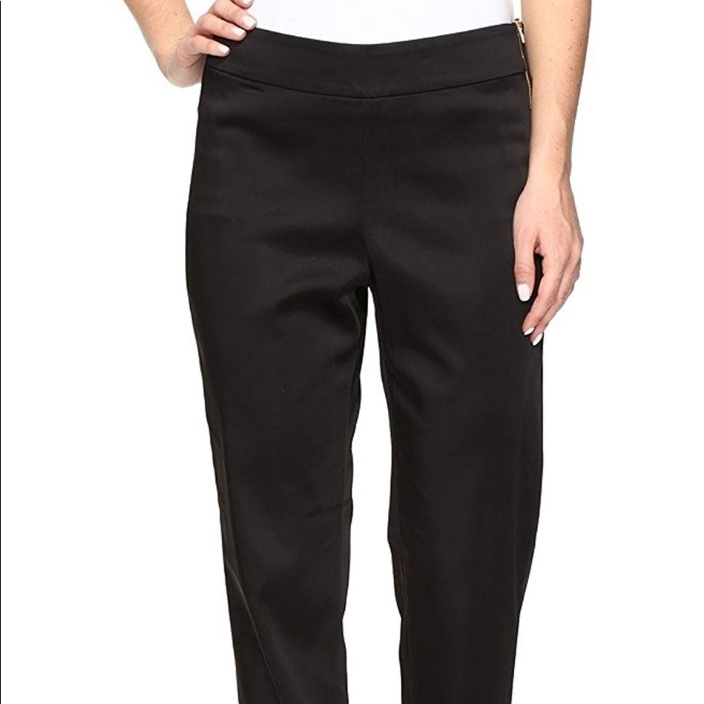 NYDJ black satin slim cut trouser size 12